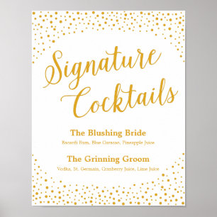 Hochzeitszeichen - Signature Cocktail Confetti Zei Poster