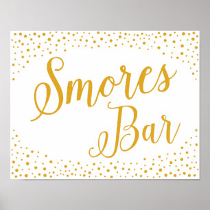 Hochzeitszeichen - Smores Bar Confetti Hochzeitsze Poster