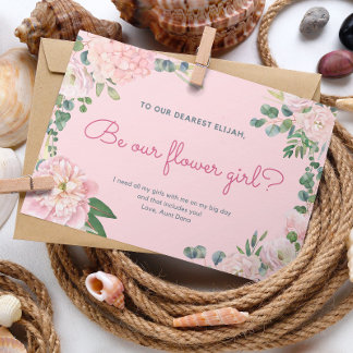 Hochzeitszeremonie Flower Einladung Girl Card
