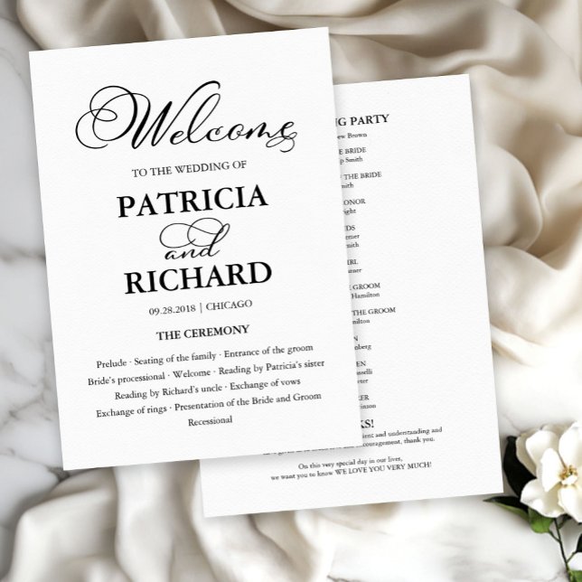 Hochzeitszeremonie Orden des Dienstes Elegantes Pr Programm (Von Creator hochgeladen)