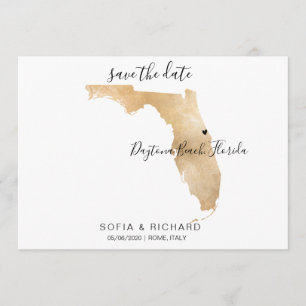 Hochzeitsziel Florida Karte entfernbares Herz