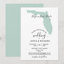 Hochzeitsziel Florida Karte Entfernbares Herz