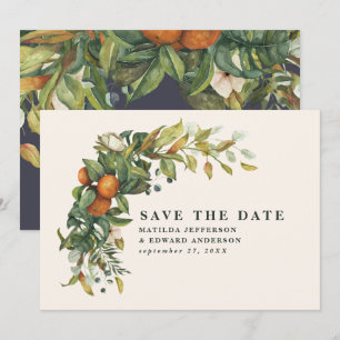 Hochzeitszitrus botanisch modern save the date
