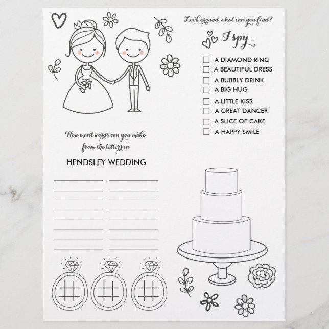 Hochzeitungs- und Aktivitätsseite Flyer (Vorne)