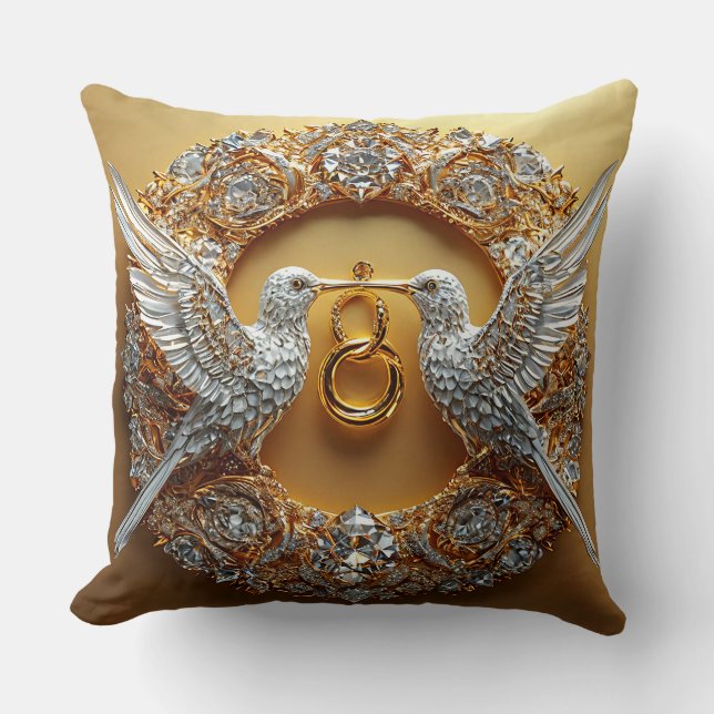 Hochzeitvögel Kissen (Vorderseite)