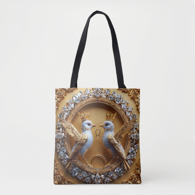 Hochzeitvögel Tasche (Vorderseite)