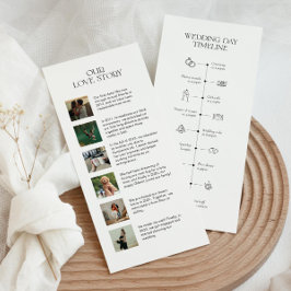Hochzeitvorlagenvorlage mit Liebe Story & Icons Menükarte