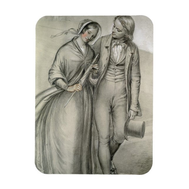 Hochzeitvormittag - Abfahrt, c.1846 Magnet (Vertikal)