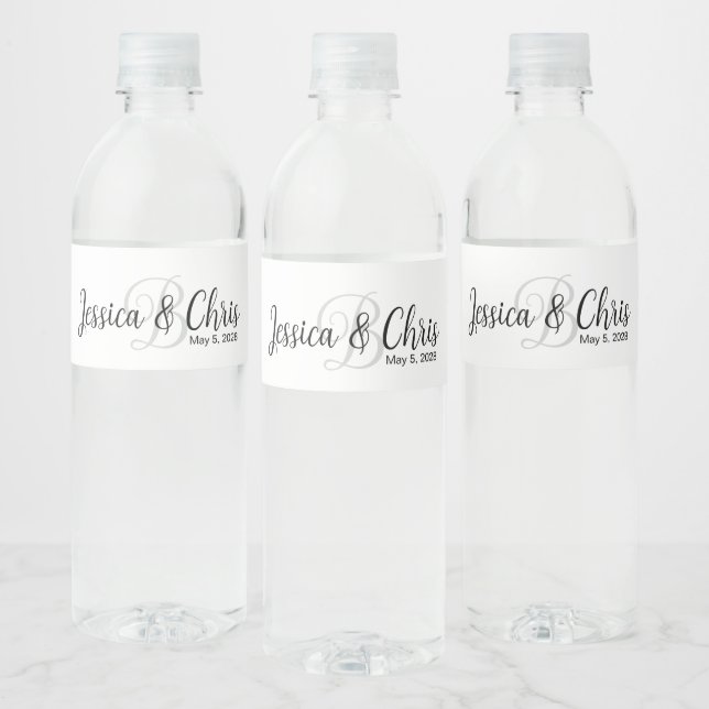 Hochzeitwasserflasche-Etikett 008 (Flaschen)