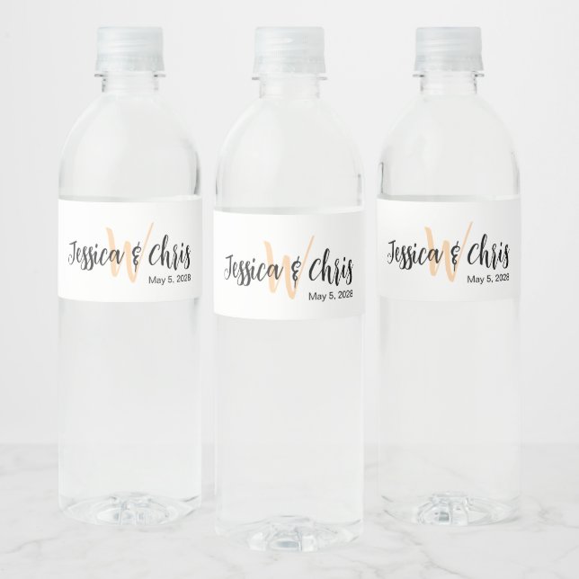 Hochzeitwasserflasche-Etikett 012 (Flaschen)