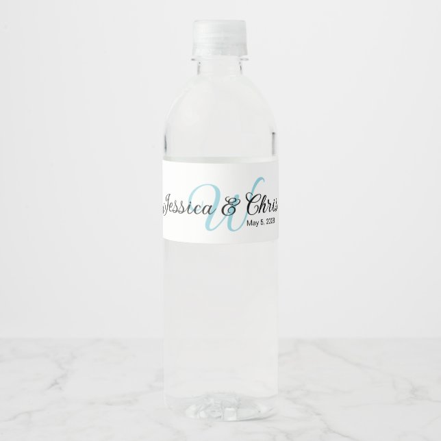 Hochzeitwasserflasche-Etikett 016 (Vorderseite)
