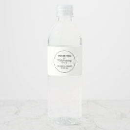 Hochzeitwasserflasche | Vielen Dank, Sticker