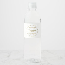 Hochzeitwasserflasche | Vielen Dank, Sticker