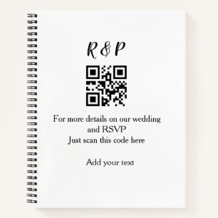 Hochzeitwebsite uAwg q r Code hinzufügen Namenstex Notizbuch