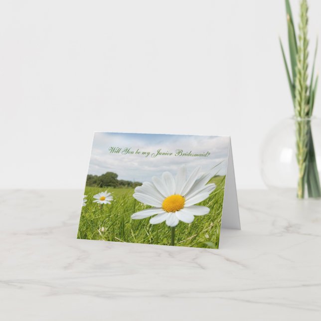 Hochzeitweilige Junior Bridesmaid Einladung (Vorderseite)