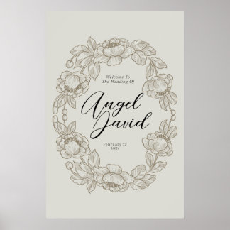 Hochzeitwillkommen Bohemisch Poster