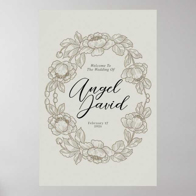 Hochzeitwillkommen Bohemisch Poster (Vorne)