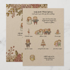 Hochzeitzeitzeitvortrag: Rustikale, handgezeichnet Einladung