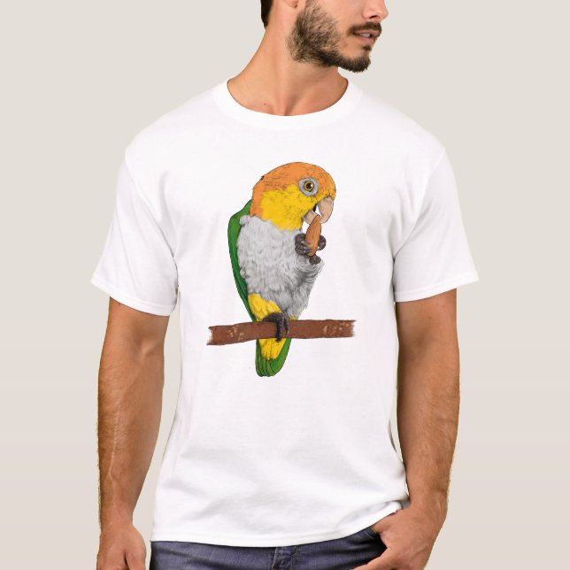 Hockender Caique T-Shirt (Vorderseite)