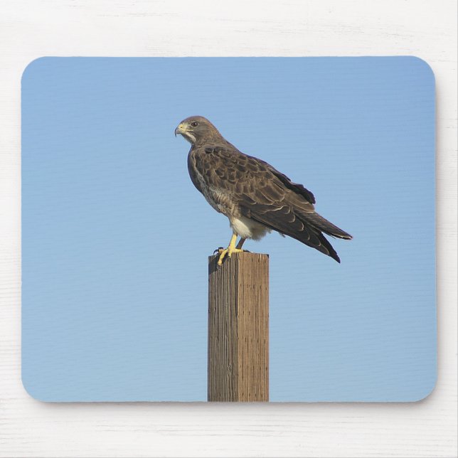 Hockender Raubvogel Mousepad (Vorne)