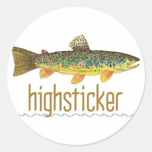 Höcker - Fliegenfischerei Runder Aufkleber