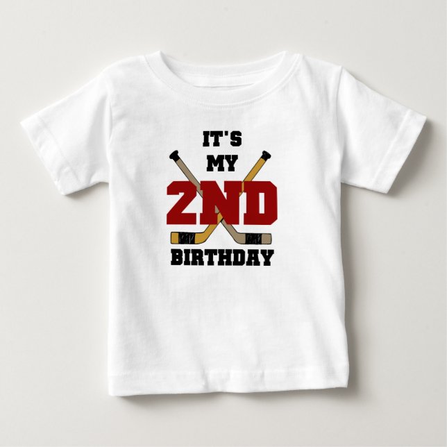 Hockey-2. Geburtstag Baby T-shirt (Vorderseite)
