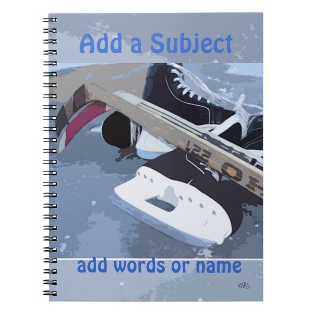 Hockey 2-Notebook Notizblock (Vorderseite)