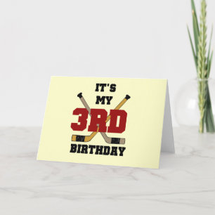 Hockey 3. Geburtstagsgeschenke Karte