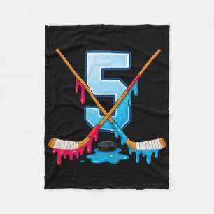 Hockey 5 Jahre alte Eiscreme-Tropfen Jugend 5. Geb Fleecedecke