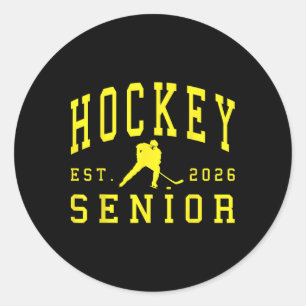 Hockey-Abschlussfeier Hockey Senior 2026 Abschluss Runder Aufkleber