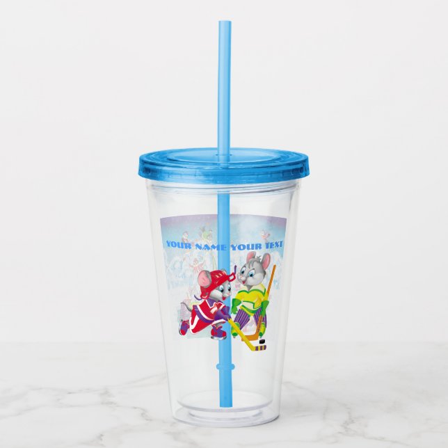 Hockey Acryltrinkbecher (Vorderseite)