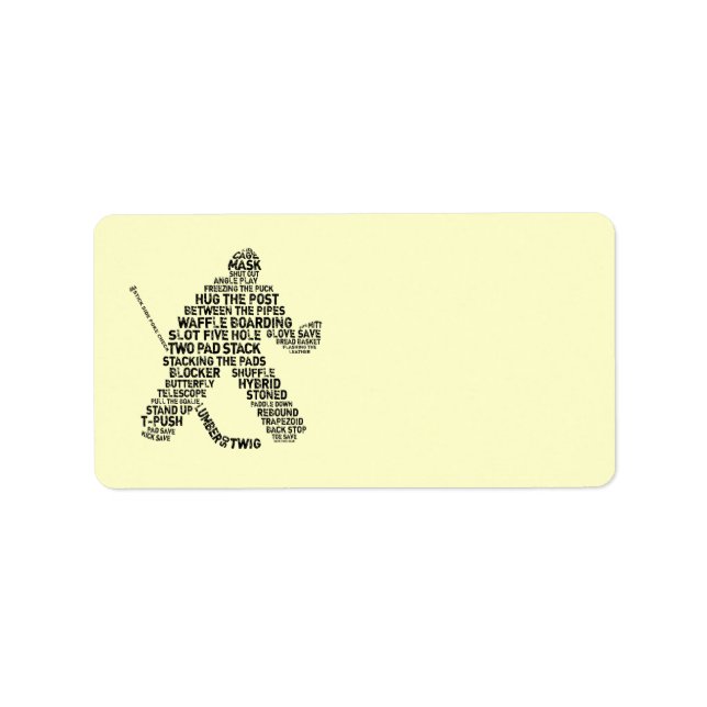 Hockey Address Labels Adressaufkleber (Vorne)
