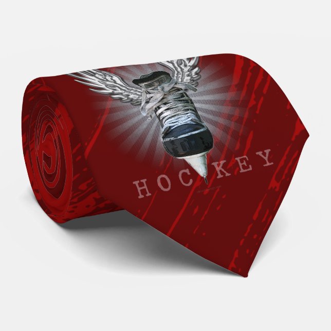Hockey ailé cravate personnalisée (Roulé)