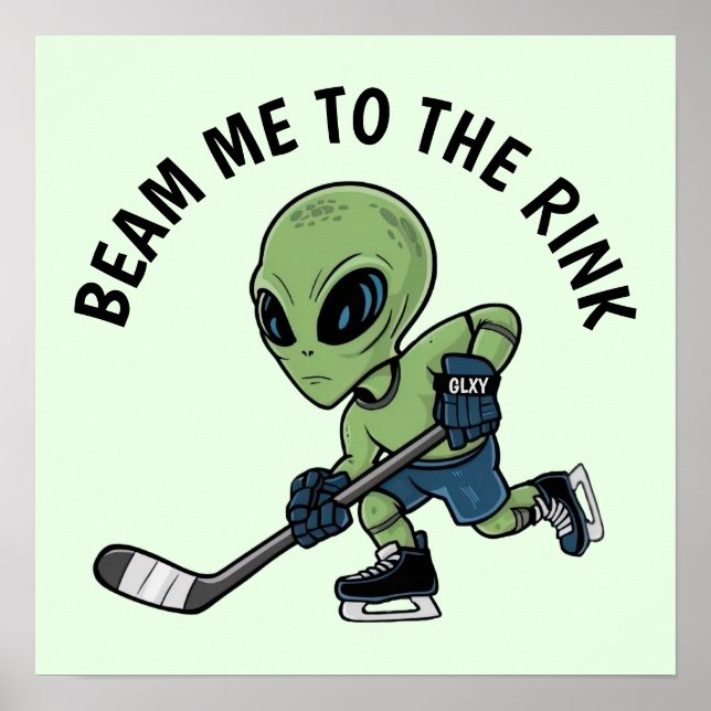 Hockey-Alien Poster (Vorne)