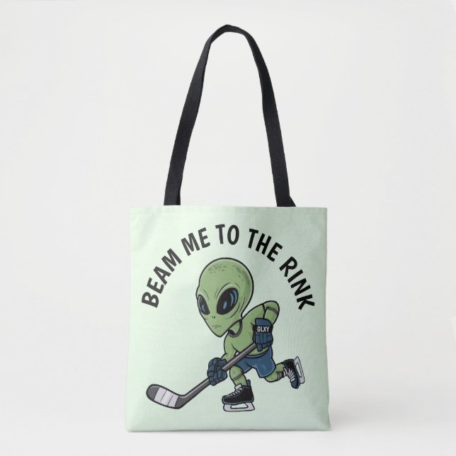 Hockey-Alien Tasche (Vorderseite)