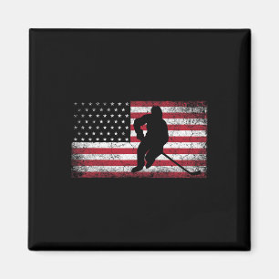 Hockey American Flag 4. Juli Patriotic USA Vater Magnet