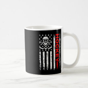 Hockey American Flag Coole Eishockey Spieler Männe Kaffeetasse