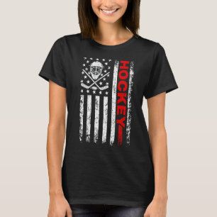 Hockey American Flag Coole Eishockey Spieler Männe T-Shirt