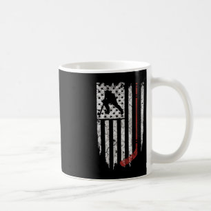 Hockey American Flag Men-T-Shirt Kaffeetasse