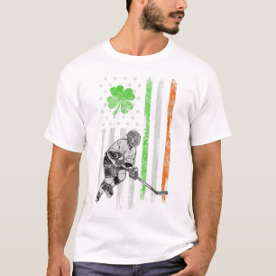 Hockey Amerikanische Irische Flagge St Patricks Da T-Shirt