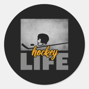 Hockey Apparel - Hockey-Eishockey-Spieler-Geschenk Runder Aufkleber