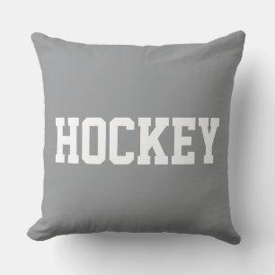 HOCKEY Athletik Weißer Text Auf Sportlichem Hellgr Kissen
