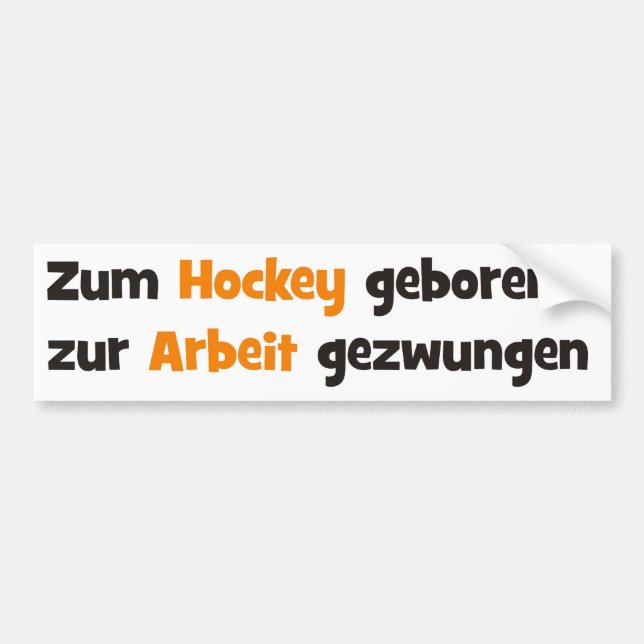 Hockey Autoaufkleber (Vorne)