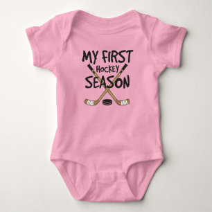 Hockey Baby Girl My First Hockey Saison Sticks 1st Strampler