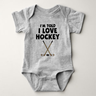 Hockey Baby I Liebe Hockey Strampler
