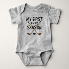 Hockey Baby My First Hockey Saison Hockey Sticks Baby Strampler