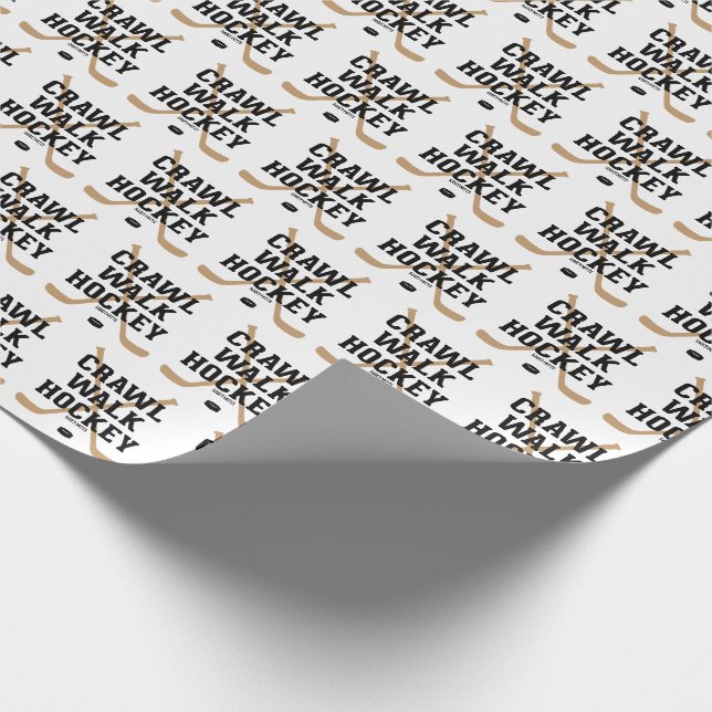 Hockey-Baby-Schleichen-Weg-Hockey Geschenkpapier (Ecke)