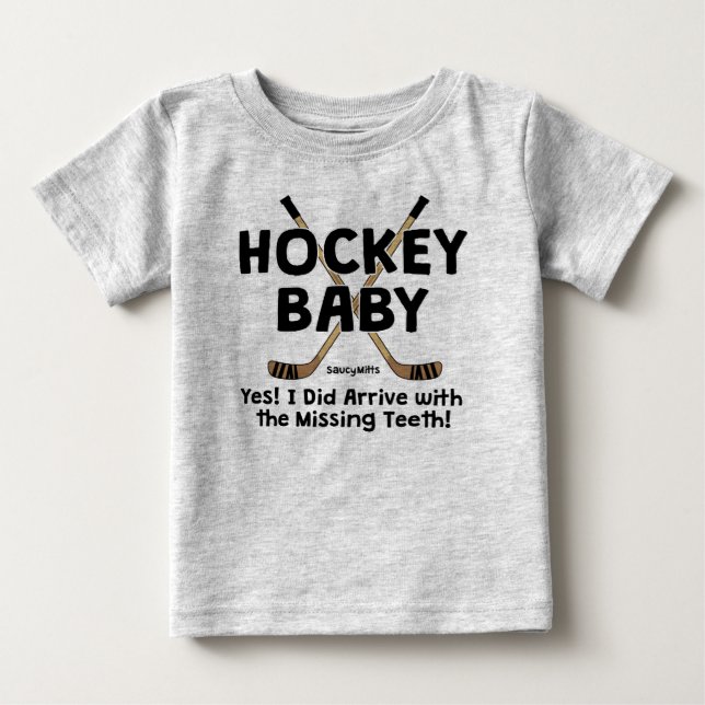 Hockey Baby Vermisst Teeth Baby T-shirt (Vorderseite)