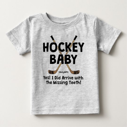 Hockey-Baby-vermisstes Zahn-Baby Baby T-shirt