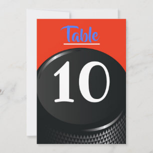 HOCKEY Bar Bar Mitzvah Tischnummer Sitzkarte